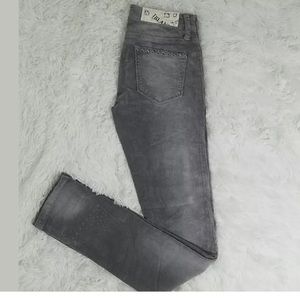 BLANK NYC WOMEN'S SKINNY CORDUROY PANTS JEANS GRAY